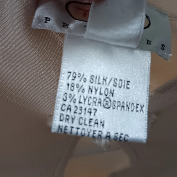 Talbots, Silk Cream Long Sleeve Blouse with Keyhole Design - Picture 5 of 5